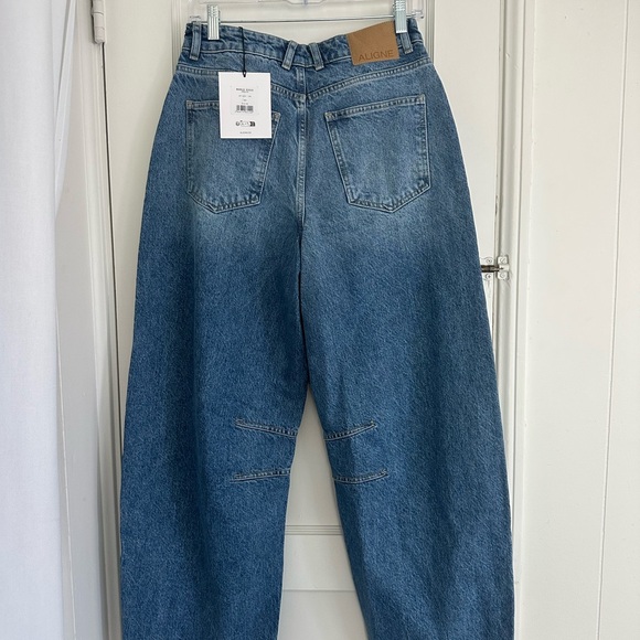 ALIGNE MID RISE RIGID BARREL JEANS - Picture 2 of 4